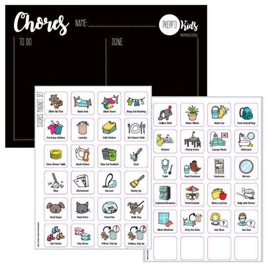 Chore Chart Set with Magnets | Prepp'd Kids – The Sensory Specialist