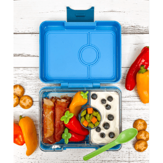 Yumbox Misty Aqua Rainbow Snack Size Bento Box